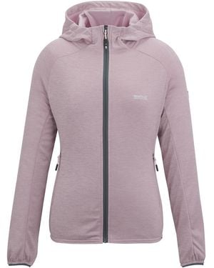 Regatta Ladies Ferna Stretch Hooded Fleece Jacket (Powder Lilac) - Purple