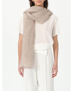 Alberta Ferretti Silk Scarf Square Lightweight - White