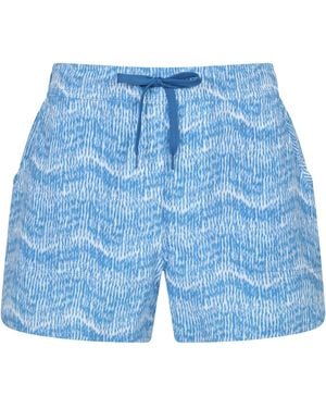Mountain Warehouse Patterned Boardshorts Quick Dry Uv Protection Stretchy Trunks - Blue