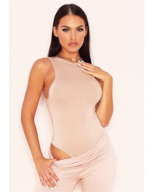 Missy Empire Missy Empire Racer Double Thickness Bodysuit - Pink