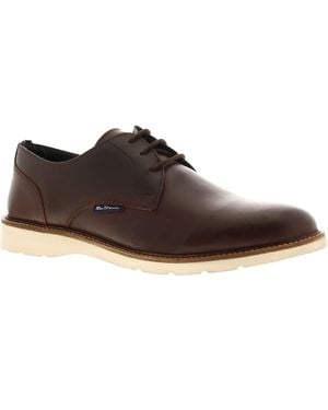 Ben Sherman Shoes Smart Hampton Derby Waxed Leather - Black