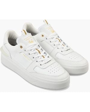 Cruyff Endorsed Tennis Leather Trainers - White