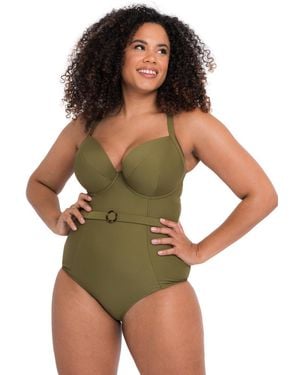 Curvy Kate Retro Sun Halterneck Swimsuit - Green
