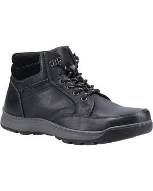 Hush Puppies Grover Leather Boots - Black