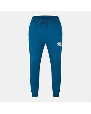 Born Rich Fontine Solid Patterned Slim Joggers - Blue