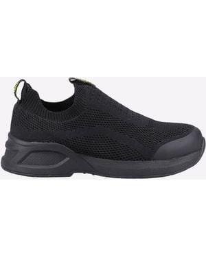Amblers Safety 609 Leather Trainers - Black