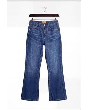 Giesto Mid-Waist Flare Jeans - Blue