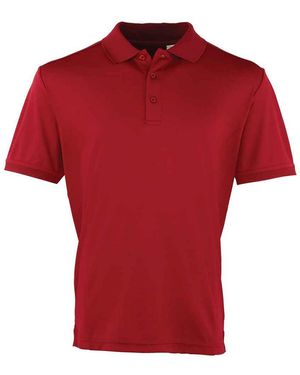 PREMIER Coolchecker Pique Polo Shirt - Red