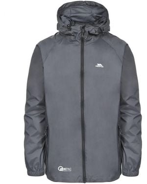 Trespass Adults Qikpac Packaway Waterproof Jacket (Flint) - Grey