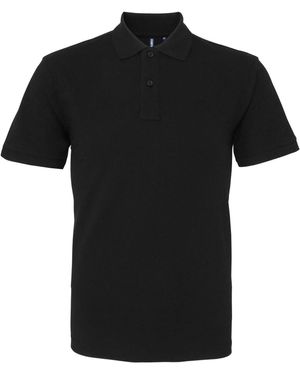 Asquith & Fox Plain Short Sleeve Polo Shirt Cotton - Black