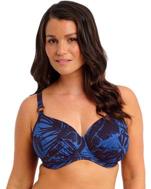 Fantasie Malabar Coast Gathered Full Cup Bikini Top - Blue