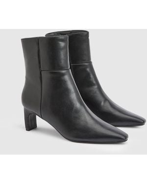 Wallis Tania Faux Leather Medium Stiletto Heel Ankle Boots - Black