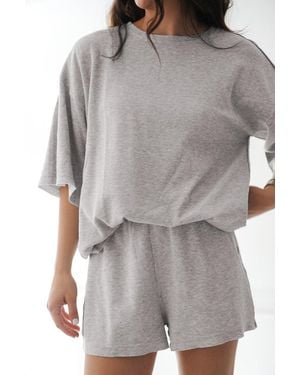 Everyday the Label Relaxed Shorts Set Loungewear - Grey