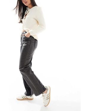 ASOS Panelled Faux Leather Trouser - White