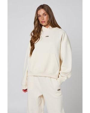 Urban Bliss Rubber Branding Hoodie - Natural