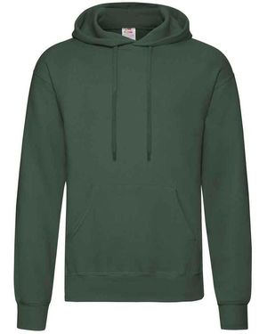 Fruit Of The Loom Adults Classic Hooded Sweatshirt (Bottle) - Green