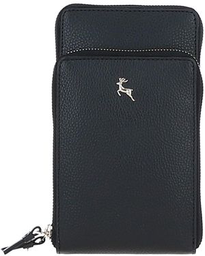 Ashwood Leather 'Incanto Cuoio' Crossbody Phone Bag - Black
