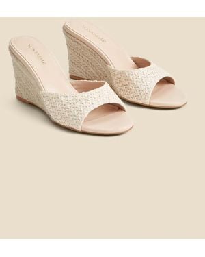 Sosandar Natural Crochet High Heel Mules