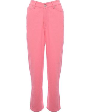 Weekday Wide Leg Lara Organic Blend Cotton Jeans - Pink