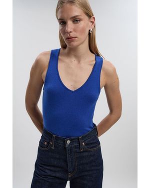 Karen Millen Cashmere Blend Camisole Top - Blue