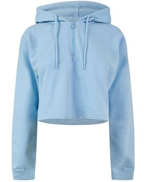Miso Cropped Hoodie - Blue