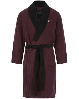 Lyle & Scott And Shawl Neck Long Sleeve Robe - Red