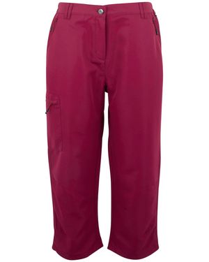 Regatta Ladies Chaska Iii Walking Capri Cropped Trousers (Beaujolais) - Red