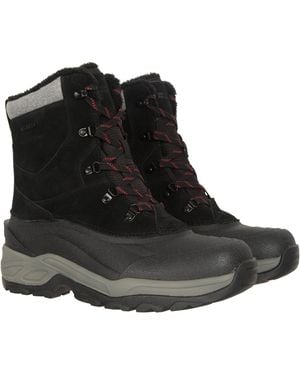 Mountain Warehouse 'Snowdon Extreme' Snow Boots Waterproof Thermal Winter Shoes Leather - Black