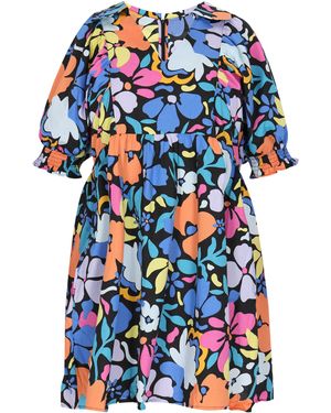 myMo Grote Maten Jurk Vrouwen - Blauw