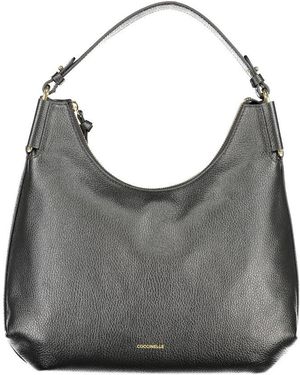 Coccinelle Leather Hobo Bag - Grey