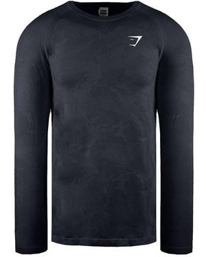 GYMSHARK Geo Seamless Top Nylon - Blue