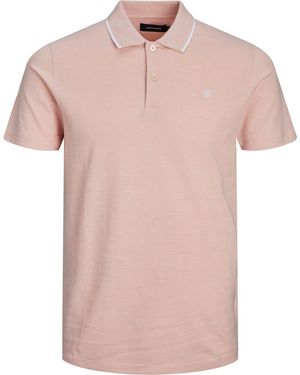 Jack & Jones And Short Sleeve Regular Fit Polo Shirt - Pink
