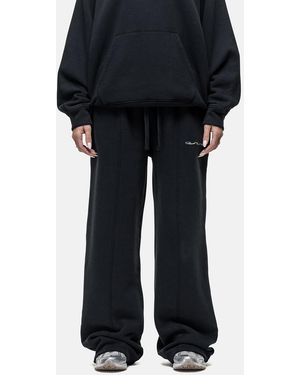 Good For Nothing Seam Detail Wide Leg Relaxed Jogger - Black
