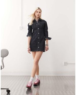 Collusion Denim Shirt Dress - Natural