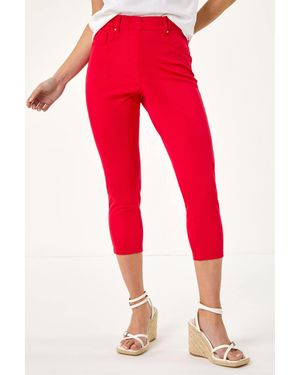 Roman Petite Stretch Crop Denim Jegging - Red