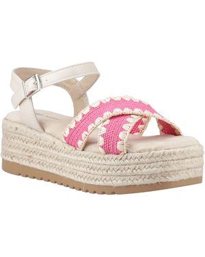 Hush Puppies Jemma Espadrille Polyurethane Fuchsia Sandals - Pink