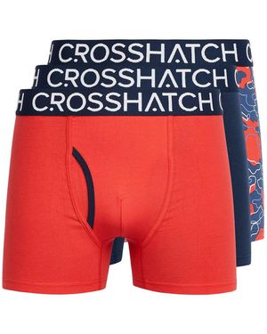 Crosshatch Lynol 3-Pack Boxer Shorts - Red