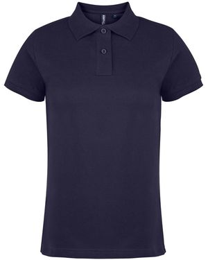 Asquith & Fox Ladies Plain Short Sleeve Polo Shirt - Blue