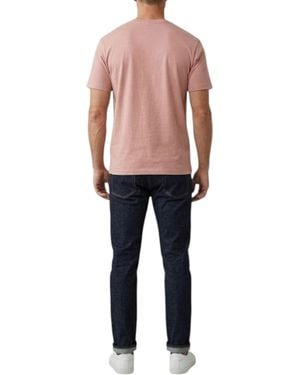 Marks & Spencer M&S T Shirts Relax Fit Short Sleeve Pure Cotton Garment Dyed Oversized Top - Pink