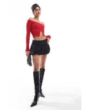 Hollister Low Rise Bubble Skirt - Red