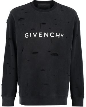 Givenchy Cotton Crew-Neck Sweatshirt - Black