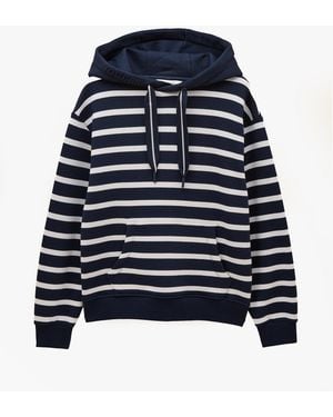 Joules Milbourne Hoodie/ Stripe Cotton - Blue