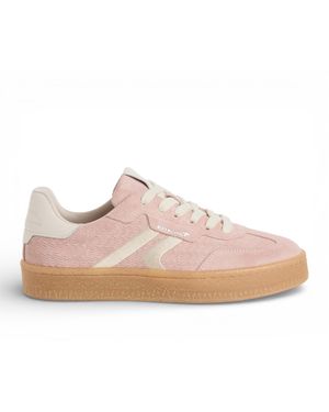 Tamaris Leather Stripes Trainers Trainer Shoes - Pink