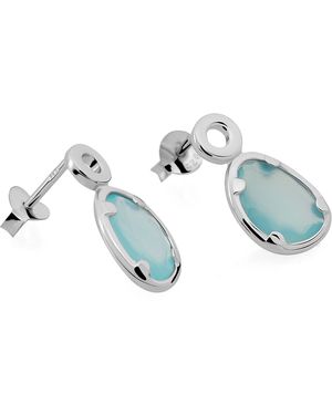 Orphelia 'Rivera' 925 Sterling Drop Earrings - Blue