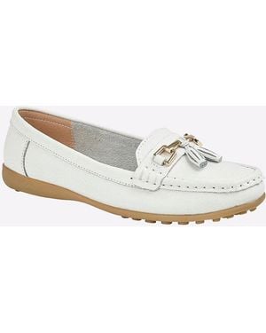 Boulevard Camila Tassle Loafers - White
