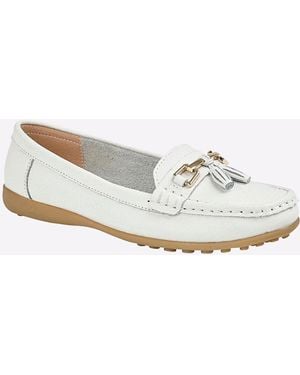 Boulevard Camila Tassle Loafers - White