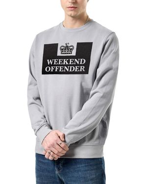 Weekend Offender Sweatshirt Penitentiary Crew Neck Pullover Casual Cotton - Grey