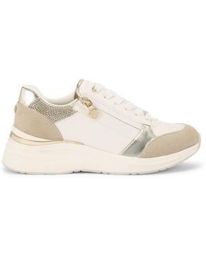 Carvela Kurt Geiger Statement Zip Runner Trainers - Natural