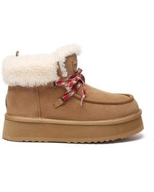 EverAu Australia Ever Au Lapwing Ankle Platform Boots - Brown