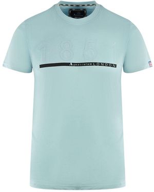 Aquascutum London 1851 Sky T-Shirt Cotton - Blue